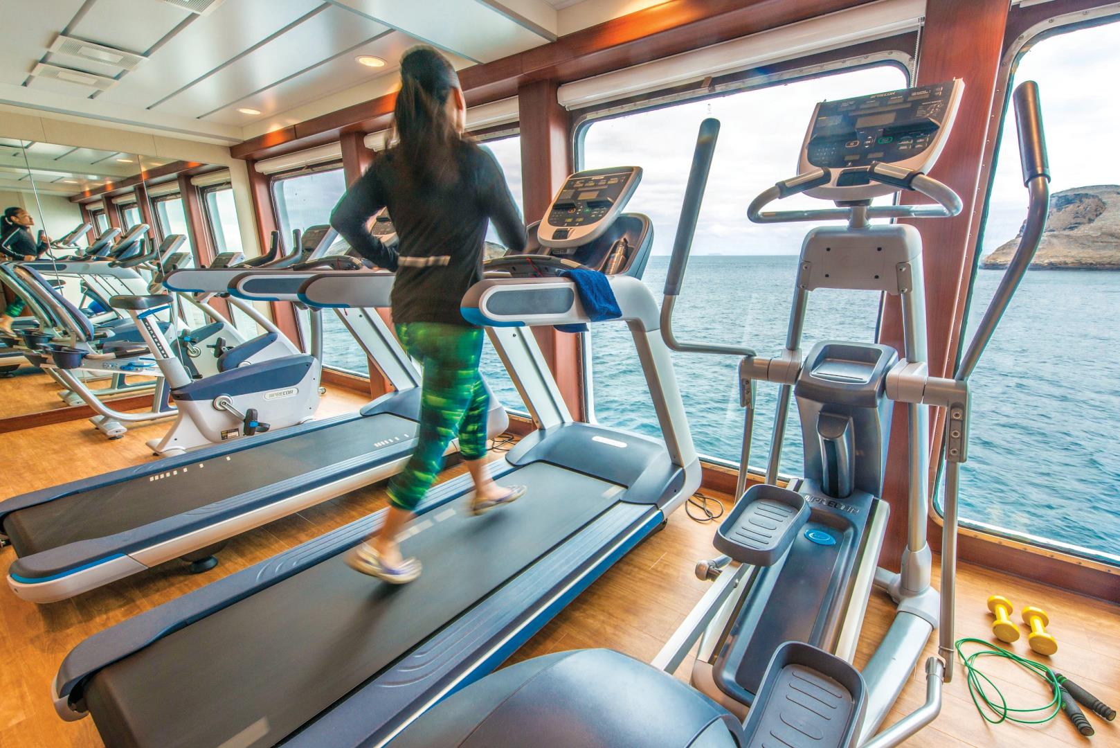 Fitness room on National Geographic Endeavour II